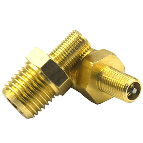 2 Pack Schrader Tank Valves With One Quarter Inch Npt Male Threads For Air Compressor Tanks Brass Body Cap Included Core Heavy Duty Corrosion Resistant Up To 150 PSI