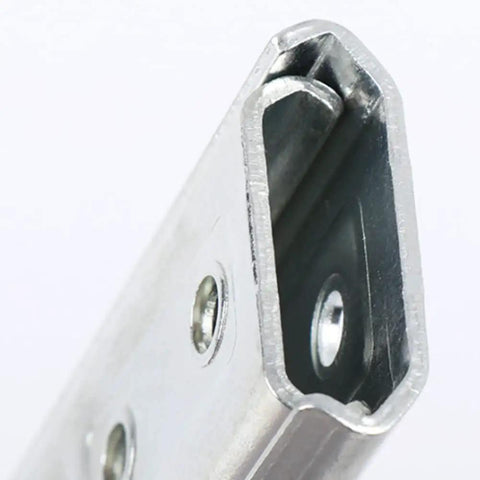 Close-up view of Heavy Duty Metal Sofa Connectors 4.7 Inch interlocking hanger, steel design for sectional couch stability.
