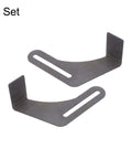 Heavy Duty Bench Grinder Tool Rest Bracket Set Two Pack With Screws Carbon Steel Black Finish for polisher and grinder projects.