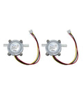 Quarter Inch Water Flow Sensor Hall Effect Flowmeter For Food Grade Use 0.3 To 6 Liters Per Minute DC Five To Twenty Four Volts RoHS Certified