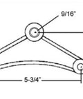Diagram of Heavy Duty Tandem Axle Spring Hanger Kit With Short Equalizers For Leaf Spring Trailer Suspension Replacement 3500 To 7000 Lb GVW Eye To Eye Springs Durable Components For Long Haul Use showing dimensions