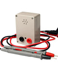 Wire Continuity Tester And Electronic Circuit Testing Tool With 100dB Buzzer And Indicator Light For PCB Boards Cable And Switch Testing 9V Battery Powered For Fast Accurate Diagnosis, shown with red and black leads