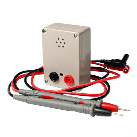 Wire Continuity Tester And Electronic Circuit Testing Tool With 100dB Buzzer And Indicator Light For PCB Boards Cable And Switch Testing 9V Battery Powered For Fast Accurate Diagnosis, shown with red and black leads