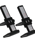 OHPHCALL 2pcs Wheel Hub Diameter Ruler ABS Measuring Tool for Automotive, black plastic measuring tools with scales.
