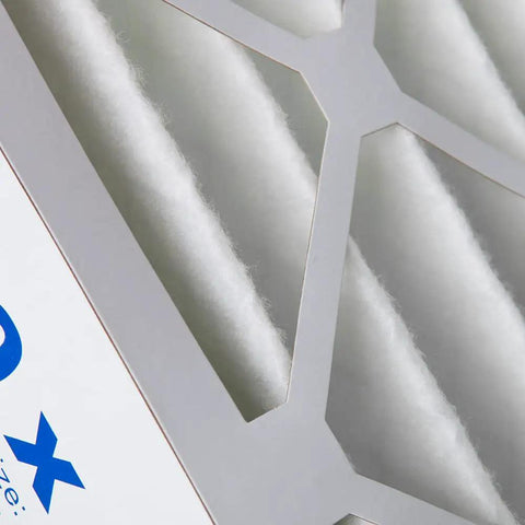 Close-up of pleats in the Pleated MERV 13 Air Filters 16x20x4 6 Pack With Actual Size 15.5 x 19.5 x 3.63