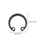 Steel snap ring 2.6cm/1.02in from 100 Piece Steel Snap Ring Set For Shafts And External Circlips, Beefy Elastic Retaining Clips