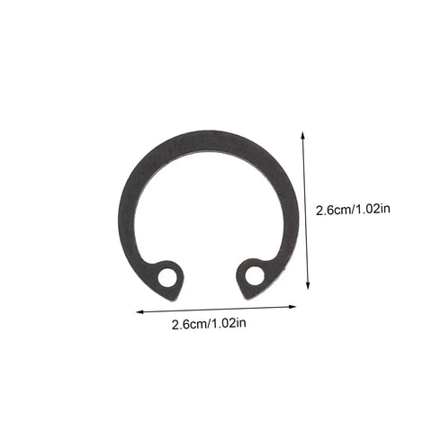 Steel snap ring 2.6cm/1.02in from 100 Piece Steel Snap Ring Set For Shafts And External Circlips, Beefy Elastic Retaining Clips