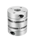 12mm By 12mm Clamp Style Motor Shaft Diaphragm Coupling Coupler For Servo And Stepper Motors, Aluminum Hubs Stainless Discs
