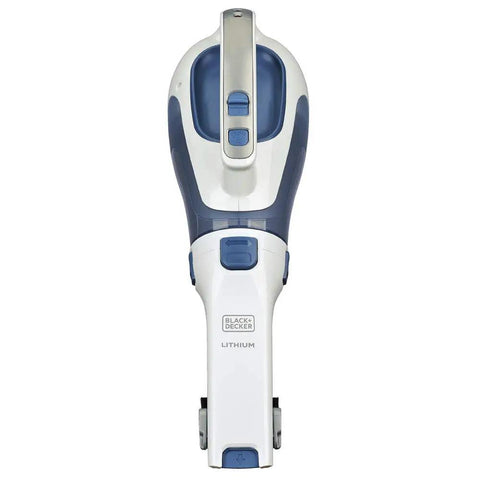 Top view of Cordless Lithium Hand Vacuum Dustbuster for Quick Cleanups Across Cars, Furniture, and Carpets Grab And Go Portable Hair and Debris, Cyclonic Action, Easy Empty, Long Battery Life, Ink Blue.