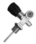 Universal Scuba Tank Valve For Underwater Exploration With 3000 Psi Service 250 Bar Pressure Chrome Plated Brass Lightweight