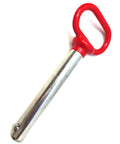 Red Handle Detent Pin For Towing Hitch And Safety Coupler Hi Visibility Locking Pin With Stainless Steel Ball Locking Mechanism Zinc Plate