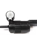 Premium Direct Fit Front Windshield Washer Pump For Gmc 2021 2022 Pickup Trucks 84801575 1Wp0052 shown from the side with a black finish.