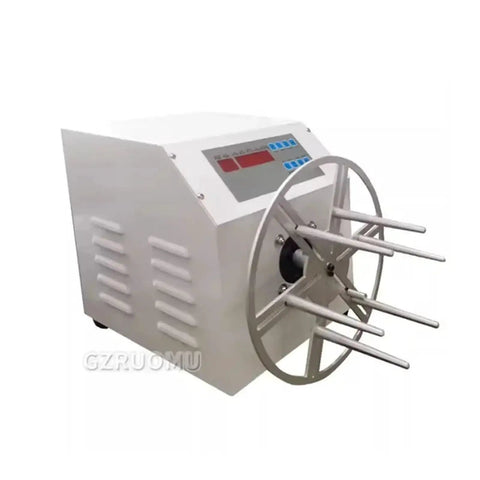 Semi Automatic Cable Winding Reel Straight Up Hassle Free Cord Organizer For Usb And Power Lines Up To Eight Mm Thick with stainless spool.