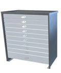 Monster Ten Drawer Heavy Duty Steel Work Truck Tool Chest With Five Hundred Pound Slide Rating For Rough Job Site Use And Garage Storage Built Tough To Handle The Daily Grind And Keep Your Tools Locked Down Tight, ten drawer steel tool chest.