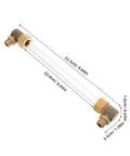 Industrial Water Level Gauge With One Quarter Inch Thread For Buckets And Cisterns, High Temperature Resistant Glass And Copper Tube, Precise Measurement, Built Tough Right Angle Display For Home Use, 22.5cm gauge