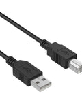 USB connectors of Six Foot USB Data Cable Cord For Korg Krome 61 And 88 Key Music Workstation Keyboard Synthesizer, High Speed USB 2.0 Sync Cable