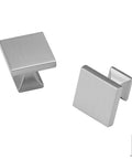 Set Of 50 Brushed Nickel Square Cabinet Knobs For Dresser Drawers And Kitchen Cabinets, Durable Zinc Alloy Hardware, Silver Finish