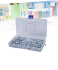 80 Piece Grease Fitting Assortment Kit with angled and straight nozzles in open box for easy lubrication in automotive and machinery