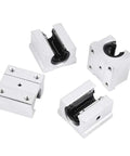 Rock Solid Linear Rails And Bearings 2200mm SBR16 2 Pack With 4 SBR16UU Carriage Blocks for DIY CNC routers close-up of bearing blocks