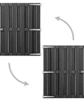 Built Like A Tank WPC Garden Gate Featuring Smooth Sliding Latch For Secure Backyard Entry And Patio Privacy And Super Durable Weather Resistant Wood Plastic Composite Boundary Fence In Matte Gray showing sliding mechanism.