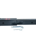12 Inch Trailer Hitch Extender for 2 Inch Receivers, heavy duty steel with hitch pin and clip shown separately