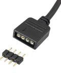 60 Pack 4 Pin LED Connector Adapter For RGB LED Strips 3528 5050 Dual Male Pin Plug With White And Black Leads