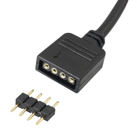 60 Pack 4 Pin LED Connector Adapter For RGB LED Strips 3528 5050 Dual Male Pin Plug With White And Black Leads