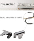 60 Pack Sofa Spring Repair Kit with Upholstery Stay Wire Clips for Sofa and Chair Spring Repair Connectors on white background.