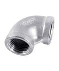 Stainless Steel 304 90 Degree Pipe Elbow Fitting Three Quarter Inch To Three Quarter Inch Female NPT Threads Class 150 Heavy Duty