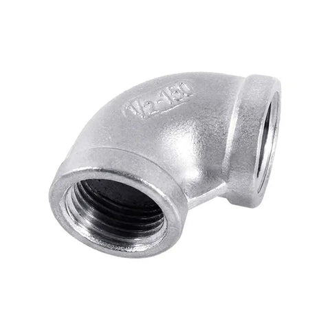 Stainless Steel 304 90 Degree Pipe Elbow Fitting Three Quarter Inch To Three Quarter Inch Female NPT Threads Class 150 Heavy Duty
