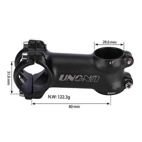Lightweight 80mm 7 Degree Aluminum Bike Stem 31.8mm Clamp For Mountain Road BMX Bikes CNC Machined 6061 T6 130g