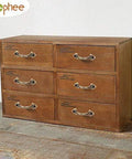 Wooden cabinet with 12 Pieces Antique Brass Drawer Pulls For Jewelry Boxes And Small Chests, Vintage Decorative Handles
