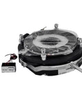 DHM3 electromagnetic brake with pure copper coil, round black housing, mounting bolts, DC24V