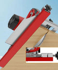 Adjustable Cutting Ruler For 4 To 6 Inch Saw Marble Tile Cutter with red aluminum base guide and dual locking clamp on wood