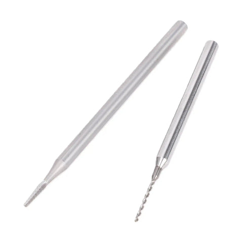 Premium Tungsten Steel Screw Extractor Kit For Knocking Out Stripped Broken Phone Screws 1.3Mm Drill Bit Tool, showing two extractor bits.