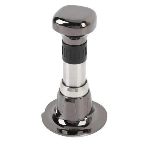 Premium Aluminum Alloy Coffee Tamper With Constant Force Hand Press, 2.3 inch ergonomic design for evenly packed grounds.