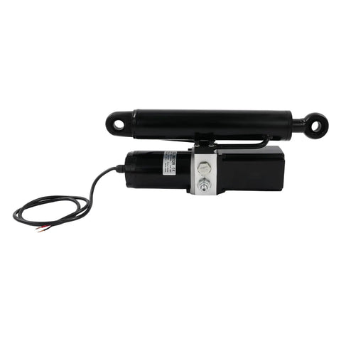 Top Shelf Heavy Duty Professional Grade Waterproof Linear Actuator 12V 2 Ton 4400 Lbs 8 Inch Stroke with black motor and wiring.