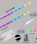 2 Strip LED Bike And Scooter Lights For Night Riding Waterproof Colorful Safety Lamp Kit With 30cm Strips Ties Screwdriver