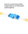 LC To LC Duplex Singlemode Fiber Optic Coupler Adapter With Blue Zirconia Ceramic Ferrules Low Insertion Loss High Stability Connector