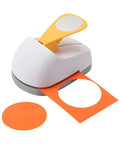 3 Inch Circle Lever Punch For Paper Crafting And DIY Projects, premium tool cutting orange paper circle with lever operation
