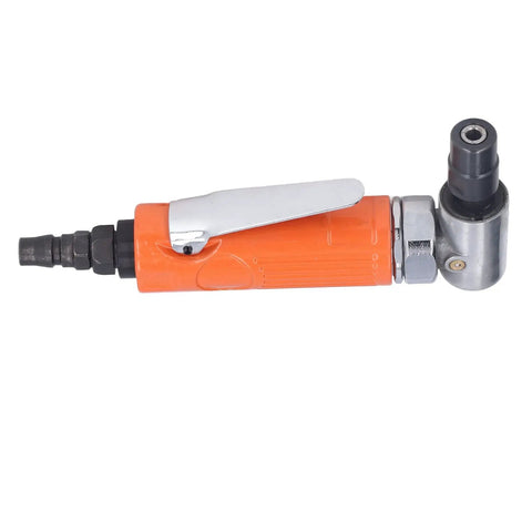 Professional Heavy Duty 3/8 Inch Right Angle Air Die Grinder Packing Serious 20000 RPM with orange grip and metal head for precision tasks.