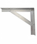 Beefy Heavy Duty Angled Shelf Bracket for Wood to Wood and Wood to Wall Framing, Galvanized Iron Angle Bracket, 1 Pack