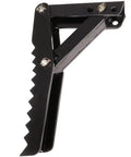 Side view of 32 Inch Beefy Extreme Weld On Backhoe Thumb Clamp With Five Eighths Inch Steel Plate in black finish.