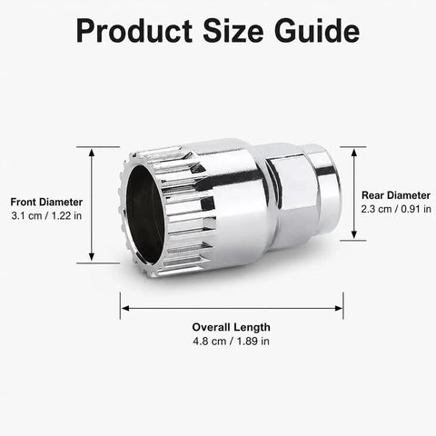 Product size guide for Pro Grade All In One Bike Maintenance Kit With Bottom Bracket Removal Tool Crank Puller Chain Riveter Tire Levers