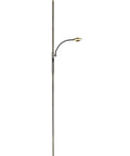 70 Inch Modern Slim LED Torchiere Floor Lamp with Reading Light and Remote in Antique Brass Finish, 20W Dimmable Main Light