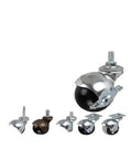 Set of One Piece 0.5 Inch Nylon Caster Wheel For Furniture With Spherical Design, 8mm or 10mm Stem, Quiet TPR Roller showcase