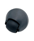 Close-up of front caster wheel for Roborock vacuums, black plastic drive wheel