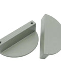 4 Pack Half Moon Cabinet Pulls With 2.5 Inch Center To Center, green semicircle drawer handles, solid brass hardware, screws included