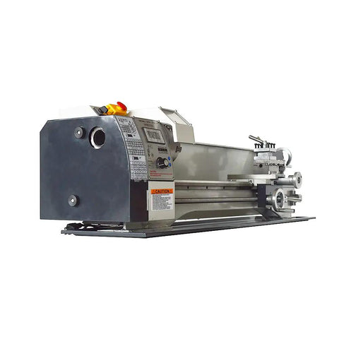 Lgxenzhuo 8 Inch Precision Metal Lathe For Benchtop Use With Brushless Motor And Adjustable Speeds Up To Twenty Two Fifty Rpm side view showing compact design and controls.