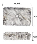 USZWBY Vessel Sinks Marble Pattern Modern Simple Wash Basin Table Bathroom Balcony Square Ceramic Bathroom Bowl Sink top view showing dimensions.